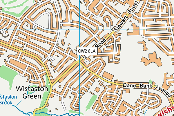 CW2 8LA map - OS VectorMap District (Ordnance Survey)