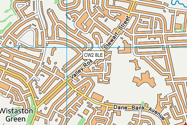 CW2 8LE map - OS VectorMap District (Ordnance Survey)