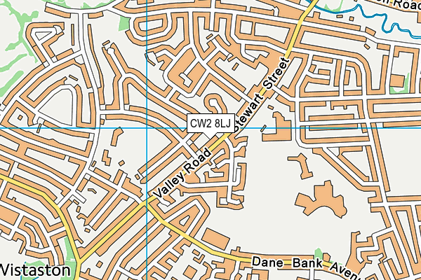 CW2 8LJ map - OS VectorMap District (Ordnance Survey)