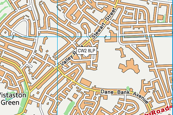 CW2 8LP map - OS VectorMap District (Ordnance Survey)