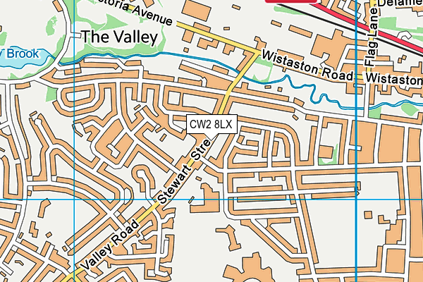 CW2 8LX map - OS VectorMap District (Ordnance Survey)