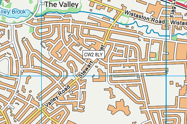 CW2 8LY map - OS VectorMap District (Ordnance Survey)