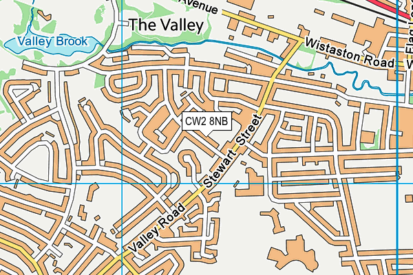 CW2 8NB map - OS VectorMap District (Ordnance Survey)