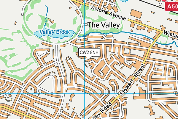 CW2 8NH map - OS VectorMap District (Ordnance Survey)