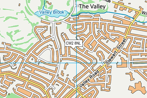 CW2 8NL map - OS VectorMap District (Ordnance Survey)