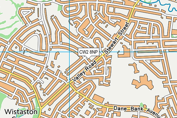 CW2 8NP map - OS VectorMap District (Ordnance Survey)