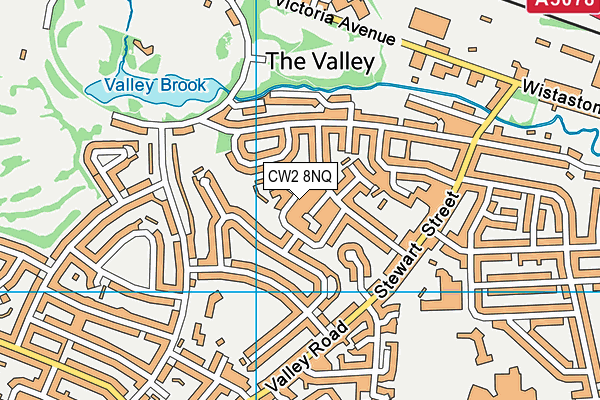 CW2 8NQ map - OS VectorMap District (Ordnance Survey)