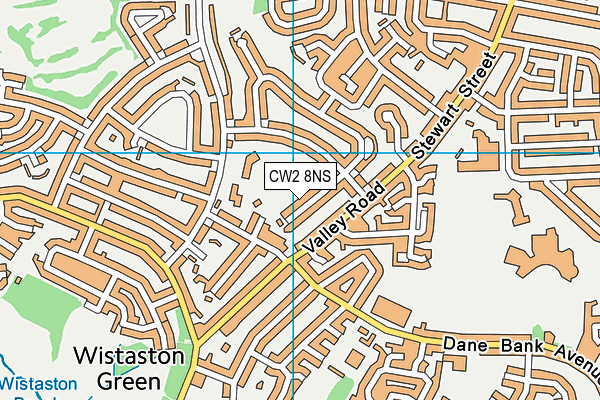 CW2 8NS map - OS VectorMap District (Ordnance Survey)