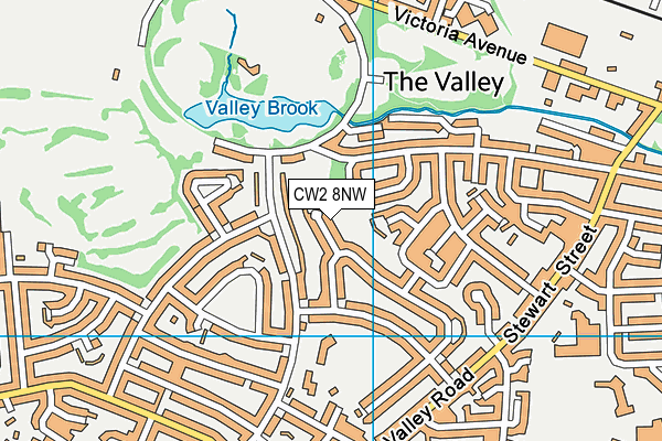 CW2 8NW map - OS VectorMap District (Ordnance Survey)