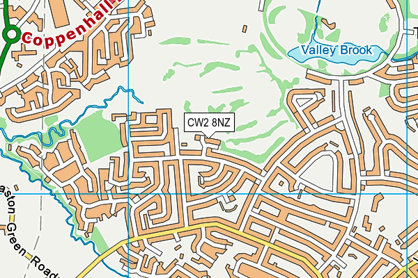CW2 8NZ map - OS VectorMap District (Ordnance Survey)