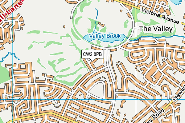 CW2 8PB map - OS VectorMap District (Ordnance Survey)