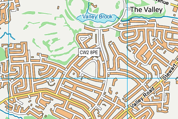 CW2 8PE map - OS VectorMap District (Ordnance Survey)