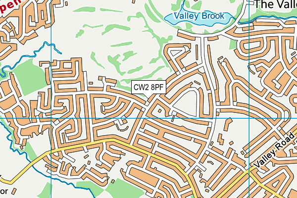 CW2 8PF map - OS VectorMap District (Ordnance Survey)