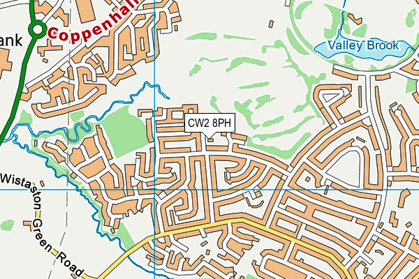 CW2 8PH map - OS VectorMap District (Ordnance Survey)