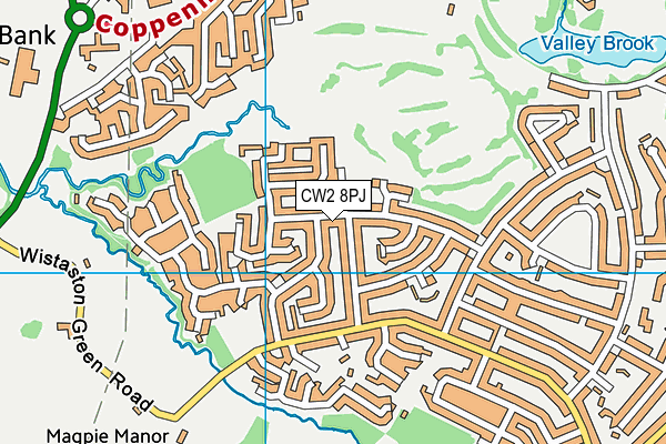 CW2 8PJ map - OS VectorMap District (Ordnance Survey)