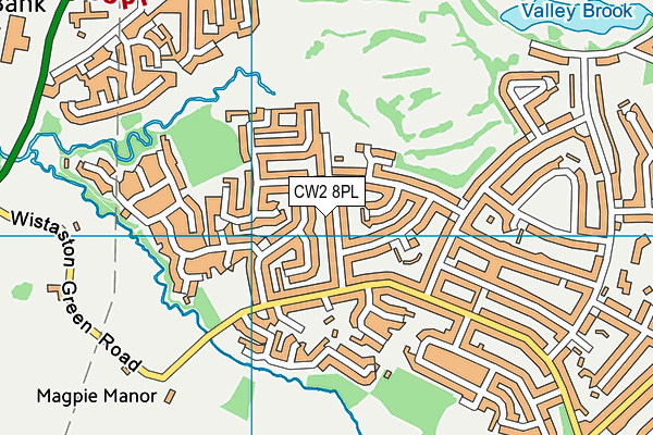 CW2 8PL map - OS VectorMap District (Ordnance Survey)