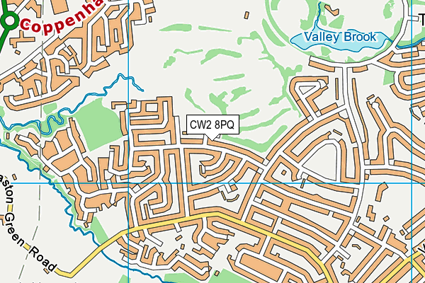 CW2 8PQ map - OS VectorMap District (Ordnance Survey)