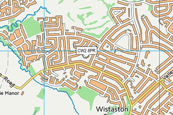 CW2 8PR map - OS VectorMap District (Ordnance Survey)
