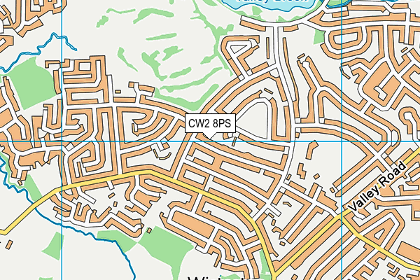 CW2 8PS map - OS VectorMap District (Ordnance Survey)