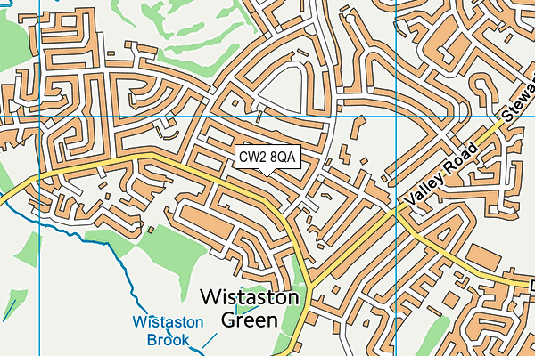 CW2 8QA map - OS VectorMap District (Ordnance Survey)