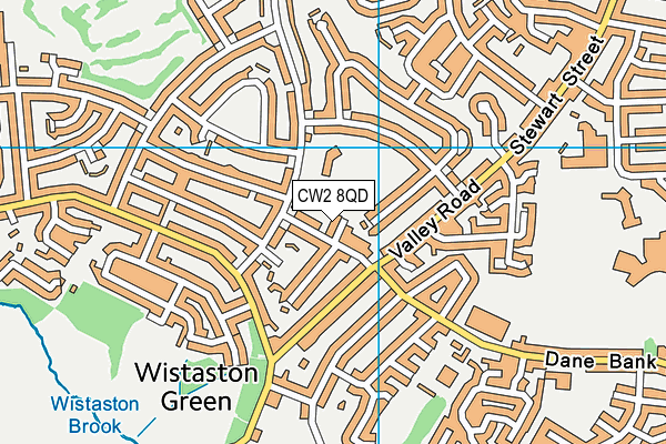 CW2 8QD map - OS VectorMap District (Ordnance Survey)