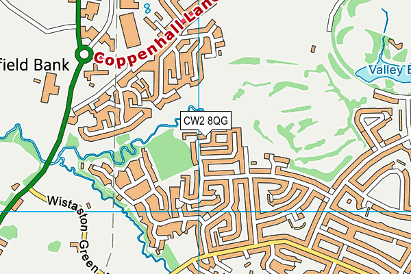 CW2 8QG map - OS VectorMap District (Ordnance Survey)