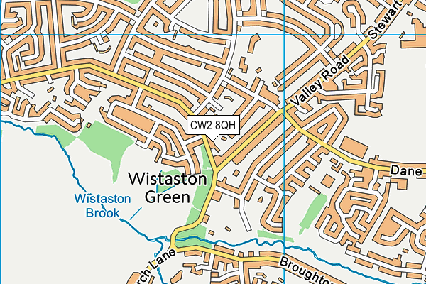 CW2 8QH map - OS VectorMap District (Ordnance Survey)