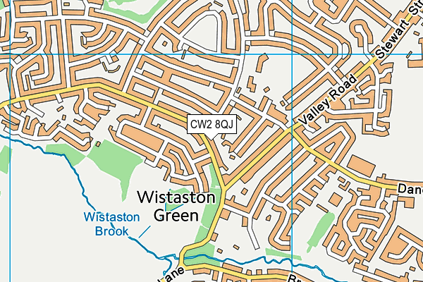 CW2 8QJ map - OS VectorMap District (Ordnance Survey)