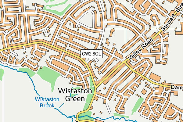 CW2 8QL map - OS VectorMap District (Ordnance Survey)