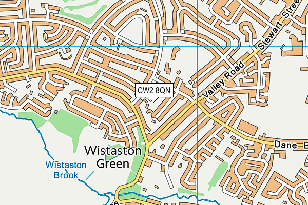 CW2 8QN map - OS VectorMap District (Ordnance Survey)