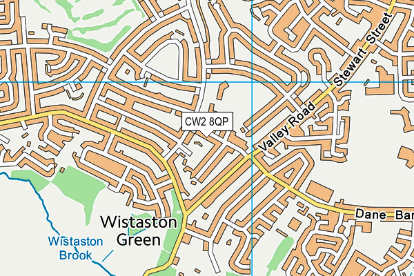 CW2 8QP map - OS VectorMap District (Ordnance Survey)