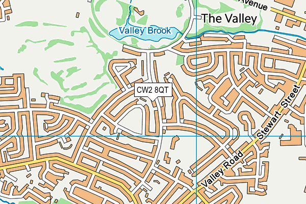 CW2 8QT map - OS VectorMap District (Ordnance Survey)