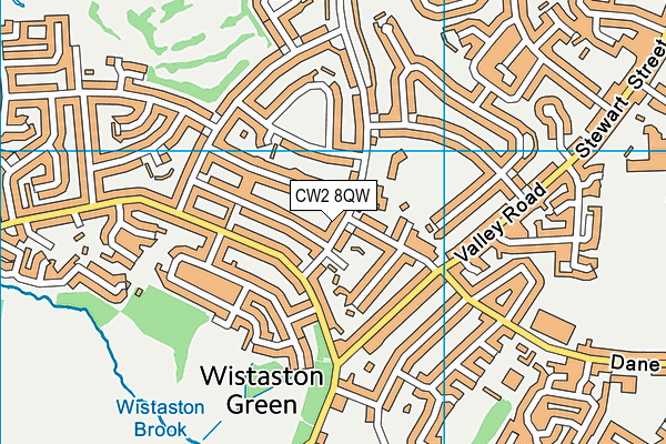 CW2 8QW map - OS VectorMap District (Ordnance Survey)