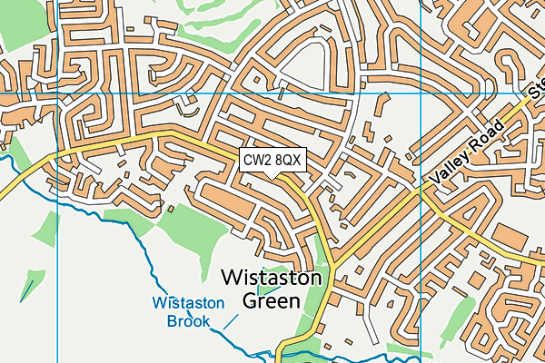 CW2 8QX map - OS VectorMap District (Ordnance Survey)
