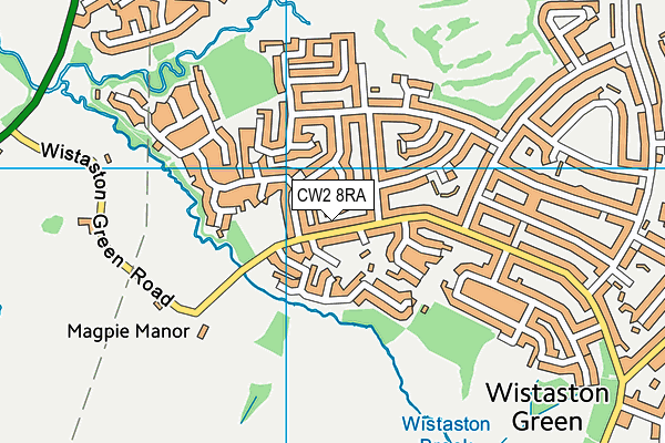 CW2 8RA map - OS VectorMap District (Ordnance Survey)