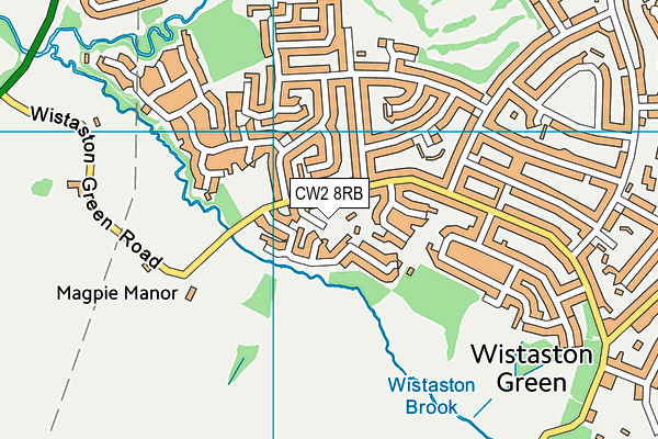 CW2 8RB map - OS VectorMap District (Ordnance Survey)