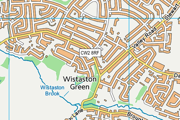 CW2 8RF map - OS VectorMap District (Ordnance Survey)