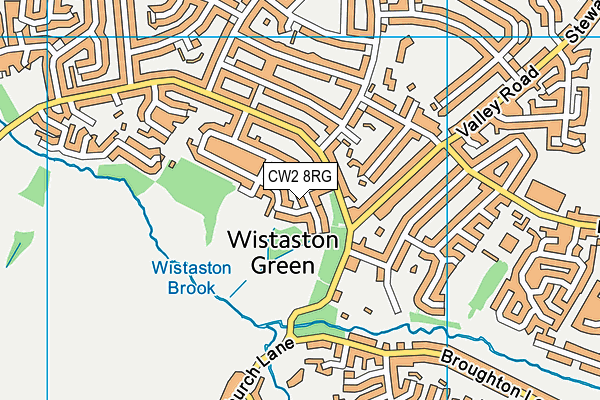 CW2 8RG map - OS VectorMap District (Ordnance Survey)