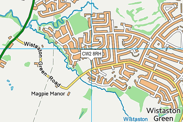 CW2 8RH map - OS VectorMap District (Ordnance Survey)