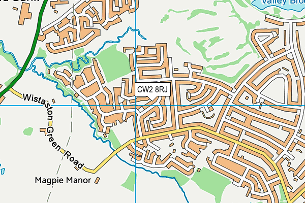 CW2 8RJ map - OS VectorMap District (Ordnance Survey)