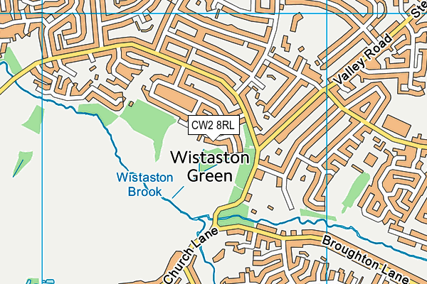 CW2 8RL map - OS VectorMap District (Ordnance Survey)