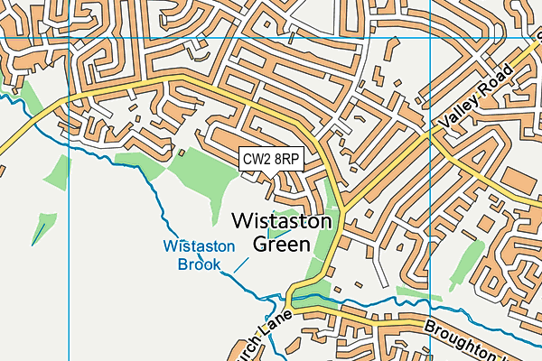 CW2 8RP map - OS VectorMap District (Ordnance Survey)