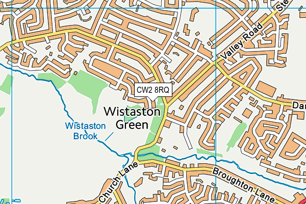 CW2 8RQ map - OS VectorMap District (Ordnance Survey)