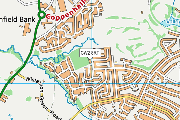 CW2 8RT map - OS VectorMap District (Ordnance Survey)