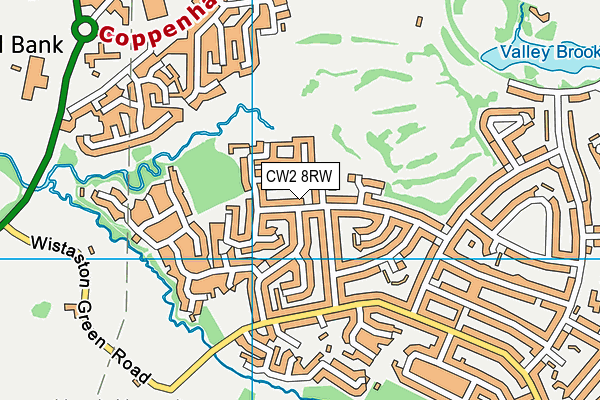 CW2 8RW map - OS VectorMap District (Ordnance Survey)