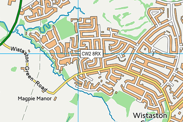 CW2 8RX map - OS VectorMap District (Ordnance Survey)