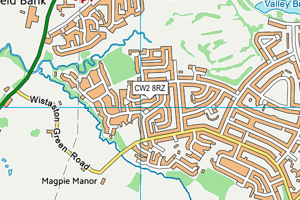 CW2 8RZ map - OS VectorMap District (Ordnance Survey)