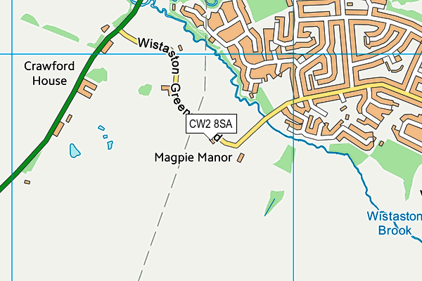 CW2 8SA map - OS VectorMap District (Ordnance Survey)