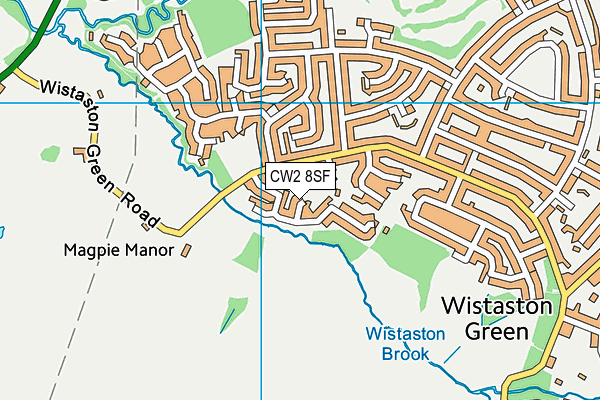 CW2 8SF map - OS VectorMap District (Ordnance Survey)