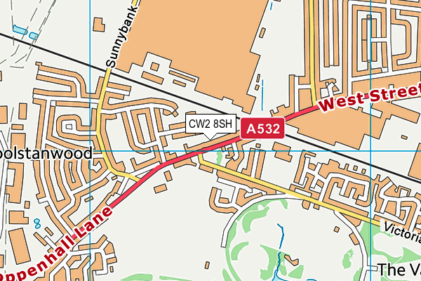 CW2 8SH map - OS VectorMap District (Ordnance Survey)